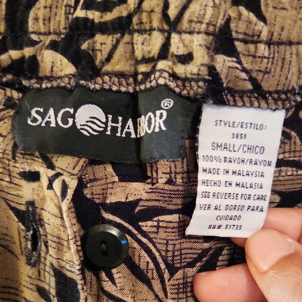 Sag Harbor Black and Tan Floral Maxi Skirt - Picture 2 of 4